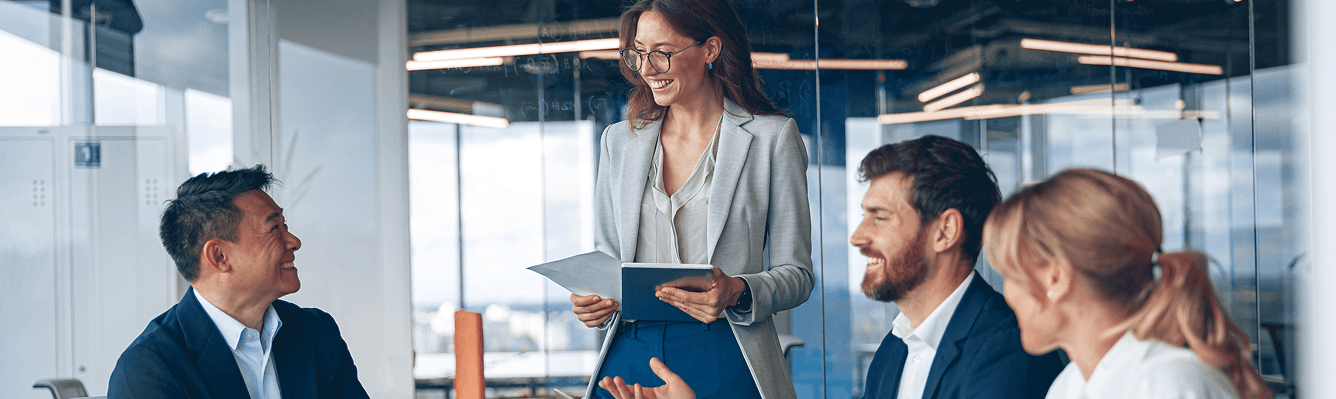 Business professionals in meeting